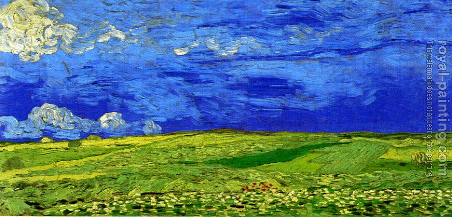 Vincent Van Gogh : Wheat field under clouded skies
